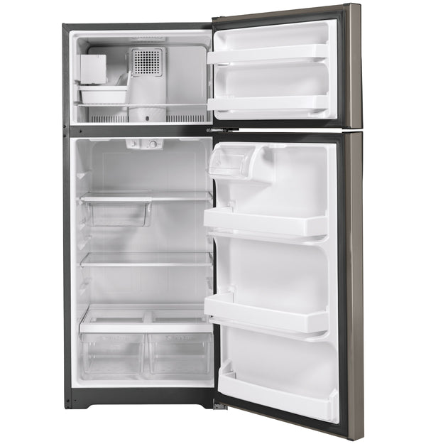 GE 17.5-cu ft Top-Freezer Refrigerator with Ice Maker ( Silver ) ENERGY STAR Certified