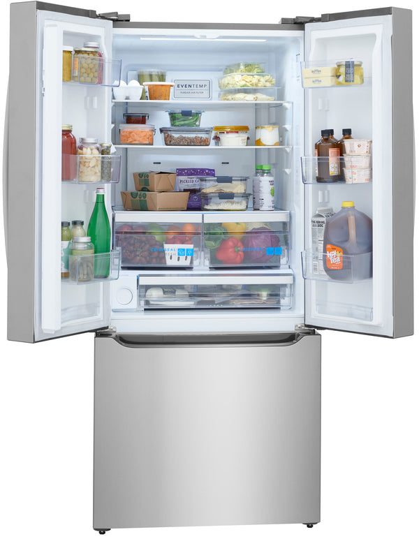Frigidaire Gallery Standard-Depth 20-cu ft 3 -Door French Door Refrigerator with Ice Maker with Water Dispenser ( Smudge-Proof Stainless Steel ) ENERGY STAR Certified