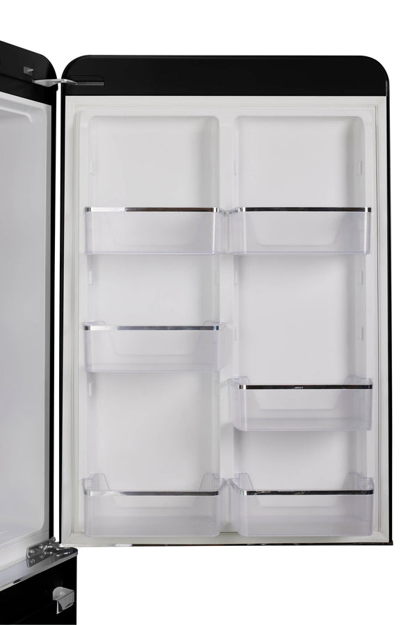 UNIQUE Classic Retro 17.7-cu ft Counter-Depth Bottom-Freezer Refrigerator with Ice Maker ( Midnight Black ) ENERGY STAR Certified