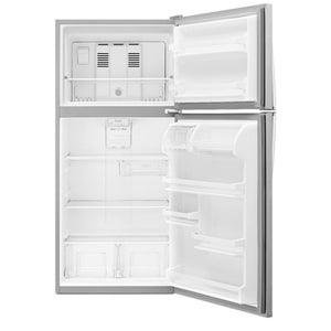 Whirlpool 18.2-cu ft Top-Freezer Refrigerator ( Monochromatic Stainless Steel )