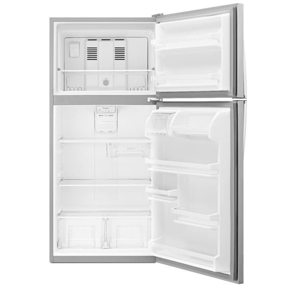 Whirlpool 18.2-cu ft Top-Freezer Refrigerator ( Monochromatic Stainless Steel )