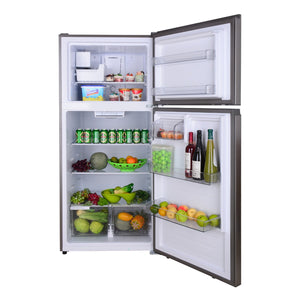 ConServ Reversible Door with Built-in Ice Maker 21-cu ft Top-Freezer Refrigerator with Ice Maker ( Stainless ) ENERGY STAR Certified