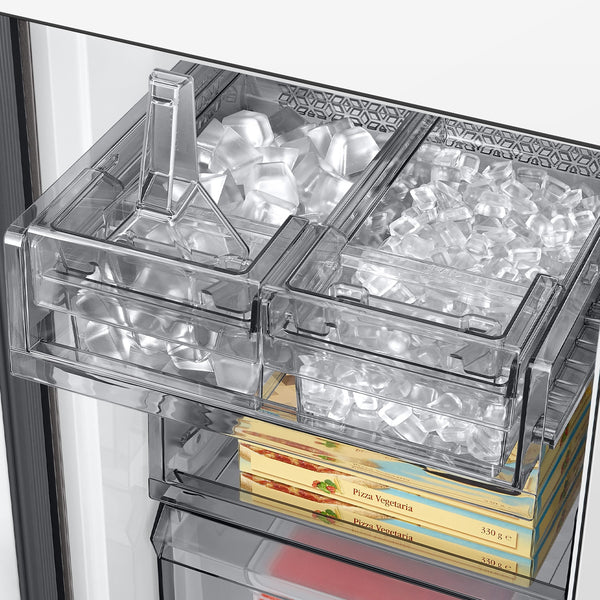 Samsung Bespoke Standard-Depth Beverage Center 28.6-cu ft 4 -Door Smart Compatible French Door Refrigerator with Dual Ice Maker with Water Dispenser and Door within Door ( Panels Sold Separately ) ENERGY STAR Certified