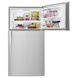 Whirlpool 21.3-cu ft Top-Freezer Refrigerator ( Monochromatic Stainless Steel ) ENERGY STAR Certified