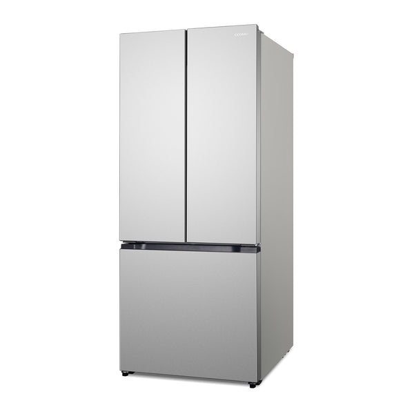 Cosmo Counter-Depth 17.5-cu ft 3 -Door French Door Refrigerator with Ice Maker ( Stainless Steel ) ENERGY STAR Certified