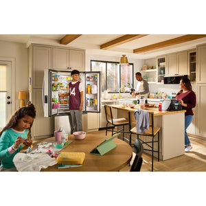 Whirlpool Standard-Depth 31-cu ft 3 -Door French Door Refrigerator with Ice Maker with Water Dispenser ( Black ) ENERGY STAR Certified