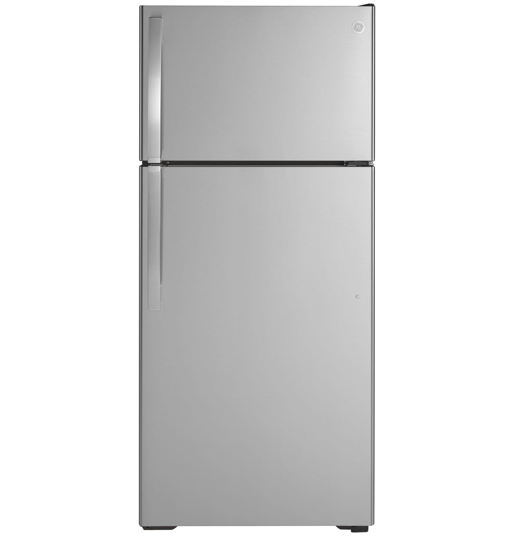 GE 16.6-cu ft Top-Freezer Refrigerator with Ice Maker ( Stainless Steel ) ENERGY STAR Certified