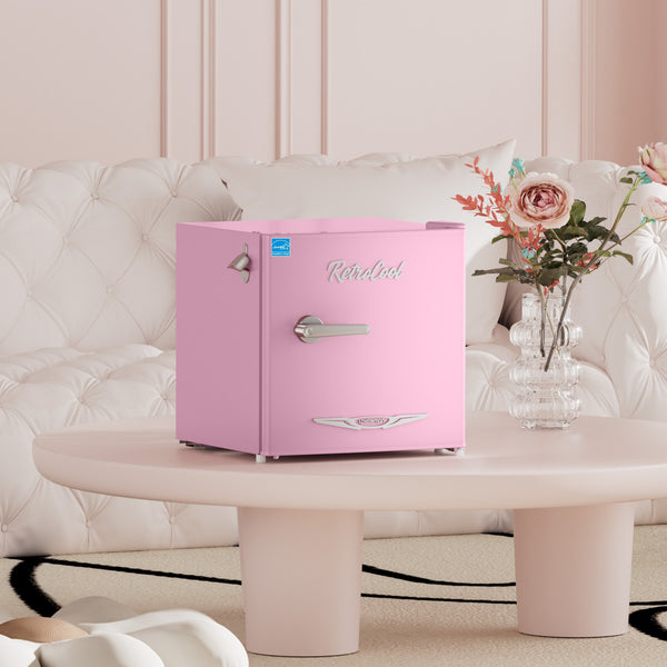 Upstreman 1.7-cu ft Retro Mini Fridge(Pink)ENERGY STAR